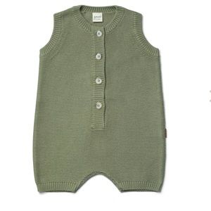 Goumi Knit Romper in Artichoke Size 3-6 months